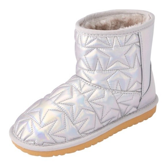 The Children’s Place Girls Metallic Star Chalet Boots - Picture 1 of 9